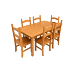 Juego De Comedor Corona Caramelo 6 Sillas