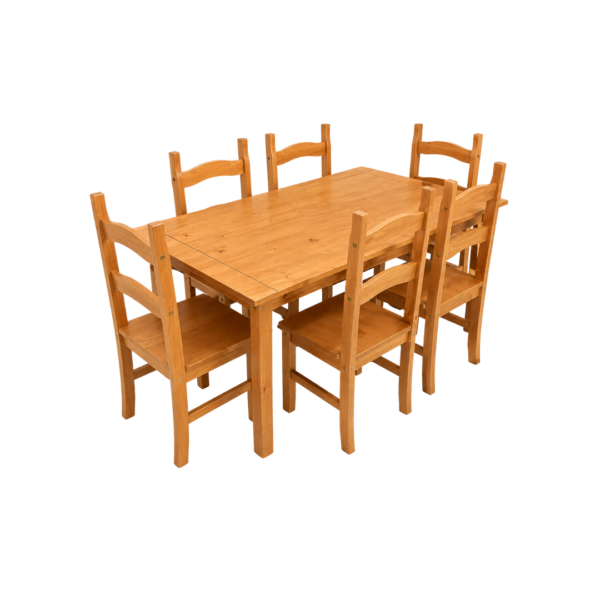 Juego De Comedor Corona Caramelo 6 Sillas