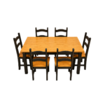 Juego De Comedor Madera Rustica 6 Sillas