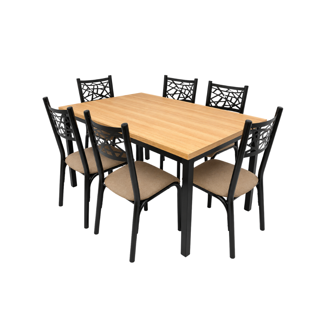 Juego de comedor Jade 6 sillas Juego de comedor Jade 6 sillas - Imagen 1