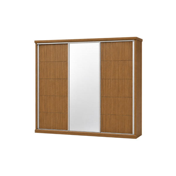 Ropero South 3 Puertas Mdf Corredizo Con Espejo