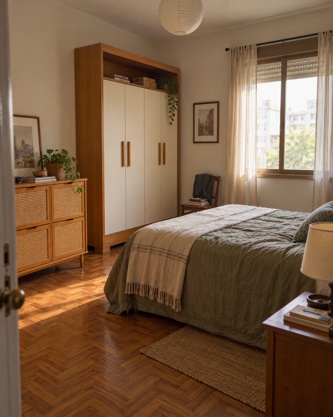 Dormitorio acogedor con luz natural